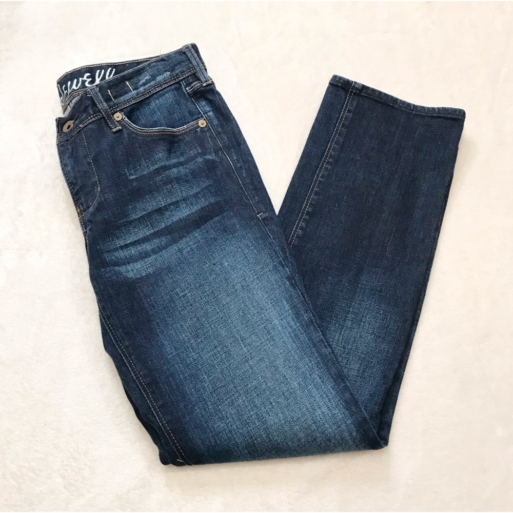Madewell Rail Straight mid rise dark wash jeans